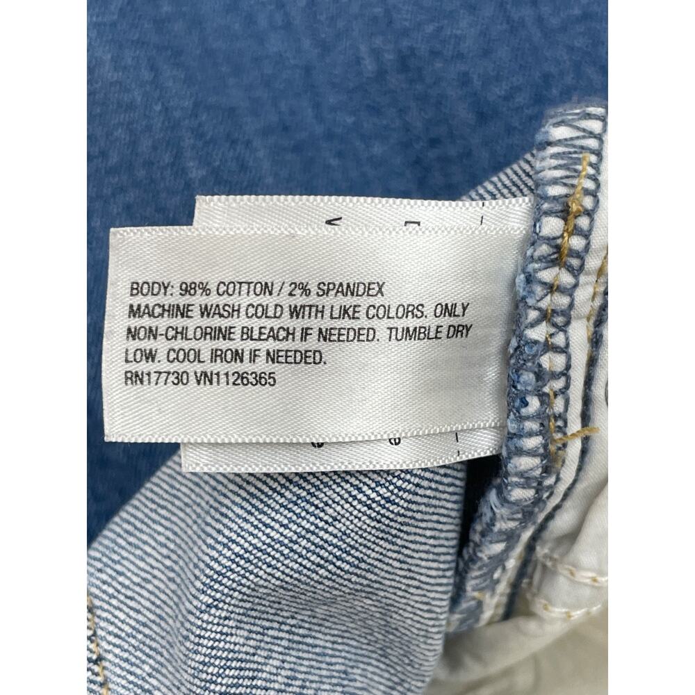 Ava & Viv Jeans Womens 18 Blue Cotton Blend Stretch High Rise Distressed Flare - Picture 5 of 7